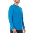 thumbnail image 4 of Men's Merino Wool Lightweight Base Layer - Long Sleeve Crew - Azure Blue - Large, 4 of 6