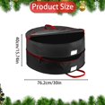 thumbnail image 3 of Christmas Home Textile Storage Wreath Storage Container 30 Inches Christmas Wreath Storage Bag 2 Layer Storage Thickened Cloth Water Proof Material With Zipper Reinforced Handle Dusts Proof Red, 3 of 9