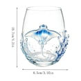 thumbnail image 3 of Ocean Animal Stemless Wine Glass, Coastal Nautical Table Decor, Sea Creature Themed Drinking Cup, Beach House Home Decor, Summer Party Tableware Accent, 3 of 7
