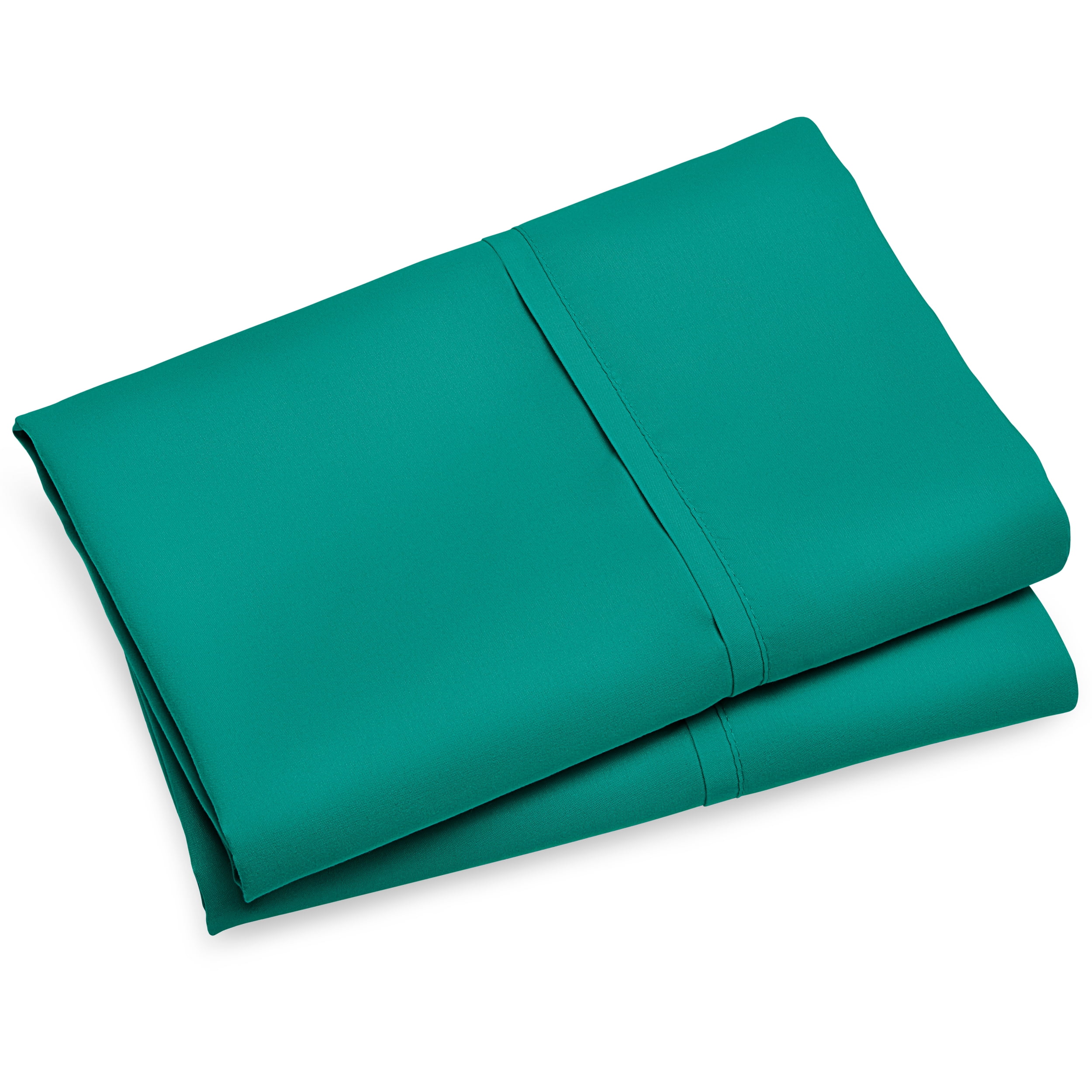 Bare Home Premium 1800 Ultra-Soft Microfiber Pillowcase Set - Double Brushed - Hypoallergenic - Wrinkle Resistant (Standard Pillowcase Set of 2, Emerald)