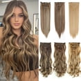 thumbnail image 2 of Typpkmm 7 Unids/Set 16 Clips ExtensióN De Cabello Negro Largo Liso Pelo Natural Ombre Peluca Fibra Resistente Al Calor Para Peinado De Mujer, 2 of 7