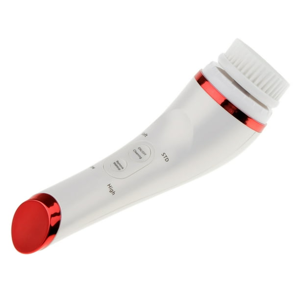 de cepillos exfoliantes faciales a prueba de agua ador de vibración de doble extremo Belleza rojo shamjiam Cepillo de limpieza facial eléctrico