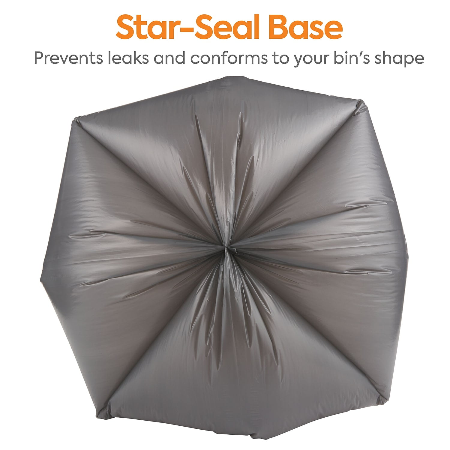 Staples COASTWIDE Trash Bags 50-56 gal 43x47 Low Density 0.95 Mil Gray 100 CT CW50715/H8647SG