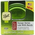 thumbnail image 3 of Ball Green Mason Jar Lid & Band, Regular Mouth, 6 Count, 3 of 3
