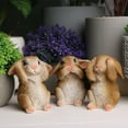 thumbnail image 4 of Cute Easter Bunny Resin Decorations, No Rabbits Three Piece Set for Home Garden Courtyard Ornaments, Perfect Easter Holiday Decor for Indoor & Outdoor, 4 of 6
