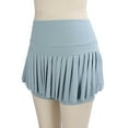 thumbnail image 4 of Falta Plisada Los Pantalones Cortos De Tenis De Malla Transpirable Para Mujeres Azul Claro Adecuado Para Correr Playa, 4 of 7