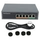thumbnail image 1 of Conmutador POE IEEE802.3af/at de 100 Mbps, pequeño, compacto, silencioso, de escritorio, sin ventilador, con 6 puertos para punto de acceso, enchufe de 100 a 240 VAU, 1 of 15