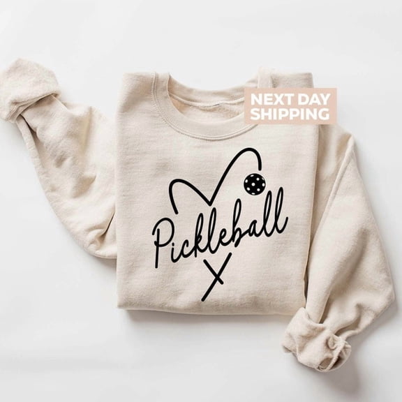 Pickleball Heart Sweatshirt, Pickleball Winter Holiday Sweatshirt - Sizes S-5XL ,Art Print JSC