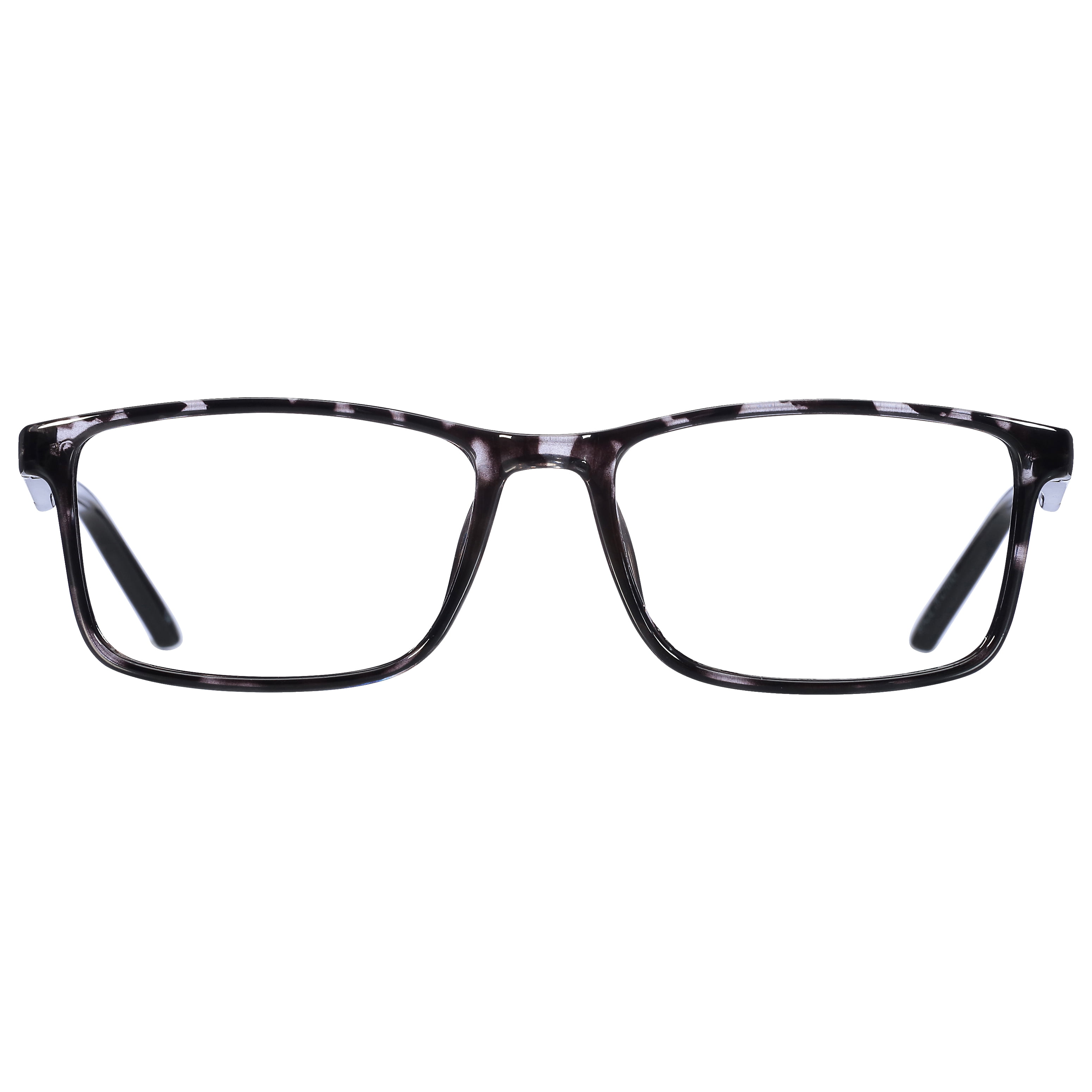 (2 pack) B.E Bio Eyes Mens Rectangular Reading Glasses Made from Recycled Plastic Taro +2.00 in Grey