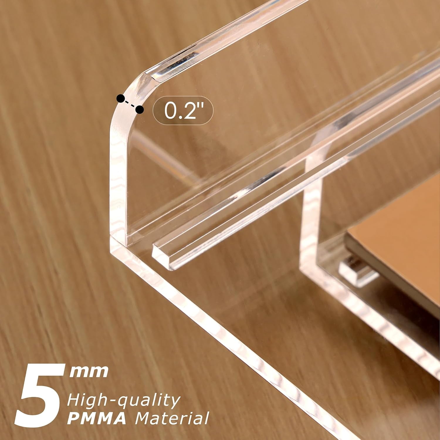 2 Tier Acrylic Stackable Paper Letter Tray, Vertical A4 File Desk Organizer and Accessories Sorter Tray, Clear Workspace Office Supplies Organizers, 12inx9.25inx3.42in