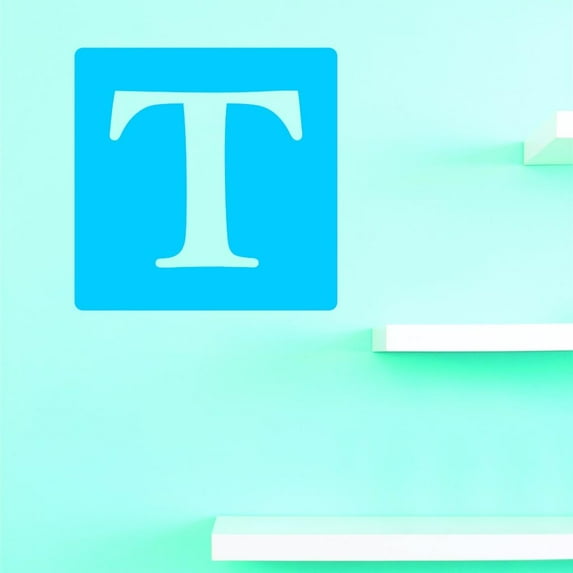 Custom Decals Alphabet Letter T Wall Art Size: 16 X 16 Inches Color: Multi