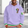 thumbnail image 2 of Valora Men Sweatshirt Men's Hoodies Sweatshirts Casual Fashion Sweater with Comfortable Fit for Daily Wear Stylish Italian Print Letter Hoodie Autumn Winter Menswear Purple 2XL, 2 of 4
