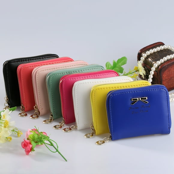VISLAND Wallet Of Fashion Women\'s Mini Faux Leather Purse Bowknot Wallet Card Holder Handbag