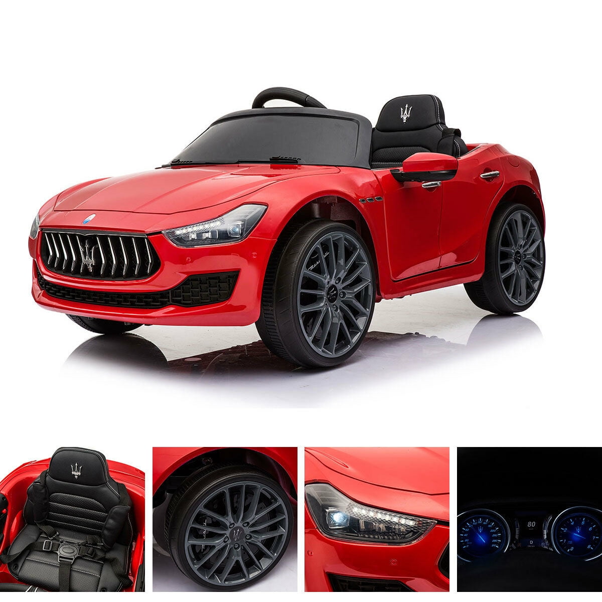 CIPACHO 12V Kids Ride On Car with Remote Control, Rechargeable Electric Vehicle Cars for Boys Girls, Red