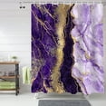 HuHuBubble Marble Fabric Shower Curtains for Bathroom Waterproof