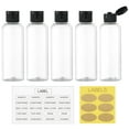 thumbnail image 2 of LISAPACK 3.4Oz Travel Bottles with Flip Cap (5 Pcs) Empty Transparent Dispenser Container for Travel Size Cosmetics (100ml, Clear), 2 of 7