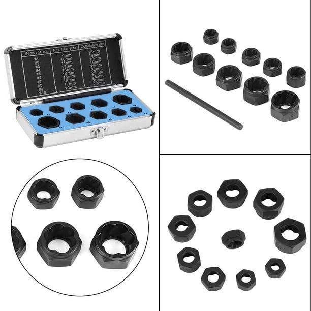 10pcs Extracteur D'écrou Extracteur De Vis Endommagé Ensemble D