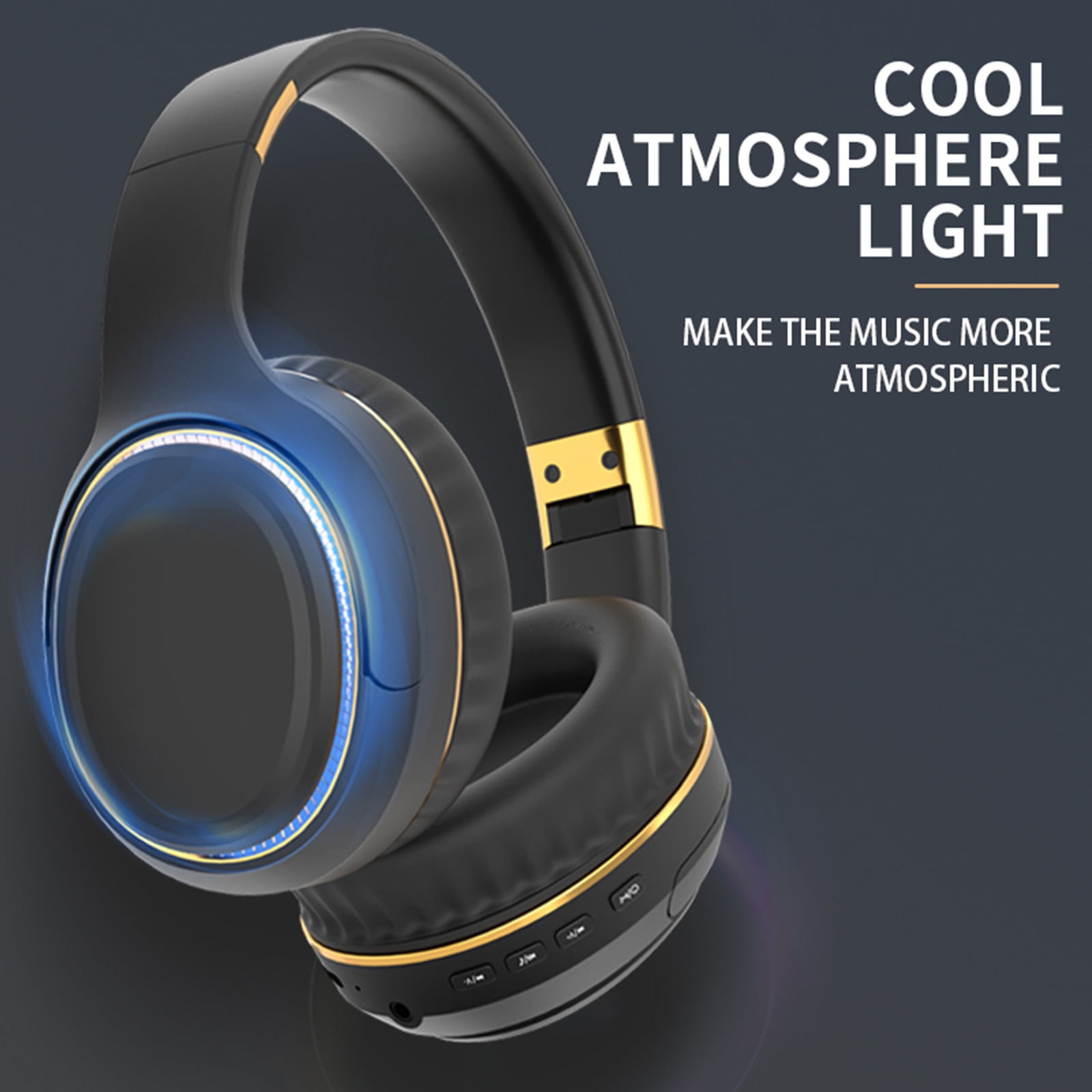 Active Noise Cancelling Headphones 100H Playtime Wireless Over Ear Bluetooth Headphones with Deep Bass Fast Charging Light Weight Comfort Earcups Headsets for Travel Home Office Phone PC,Black