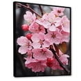 thumbnail image 2 of Designart "Apple Blossom Monochromatic gracefulness XVI" Floral Floater Framed Canvas Print, 2 of 7