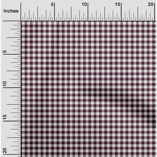 oneOone Viscose Chiffon Wine Fabric Check Check Craft Projects Decor Fabric Printed By The Meter 42 Inch Wide