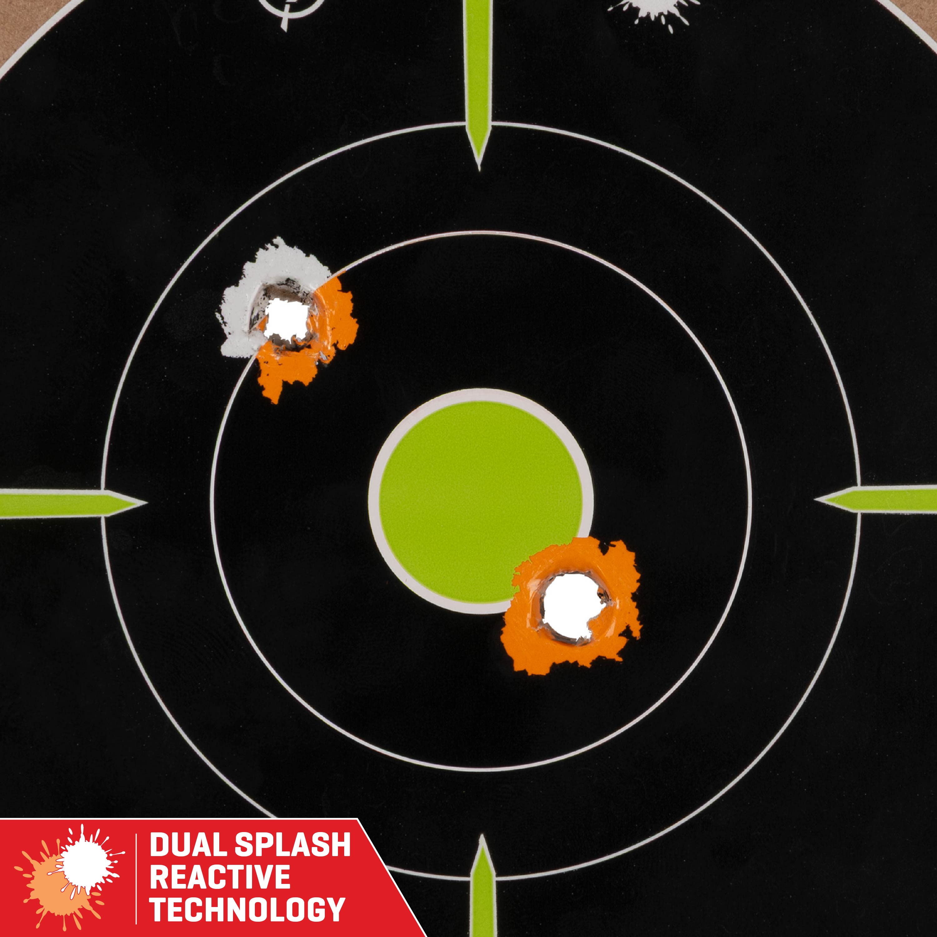 EZ Aim Splash Adhesive Bullseye Targets, 6 x 6 Inch, 10 Pack