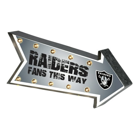 Oakland Raiders Light - Forever Collectibles Arrow Light Up Marquee Sign, Oakland Raiders