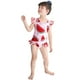thumbnail image 4 of Traje de baño de una pieza para mujer, conjuntos de bikini para mujer, niñas pequeñas, moda, lindo estampado, sin mangas, traje de baño de playa para surf, traje de baño para niñas, 4 of 9