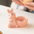 thumbnail image 2 of Diconna Bunny Egg Cup Ceramic Rabbit Egg Cups Hard Boiled Egg Holder Easter Table Decor for Home Kitchen Party, 2 of 9