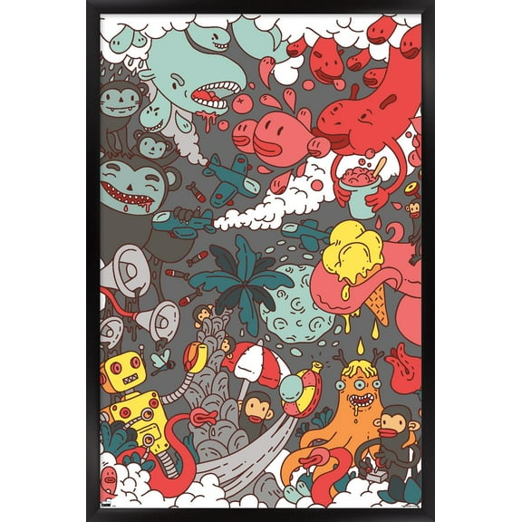 Party Pooper Wall Poster, 14.725" x 22.375" Framed