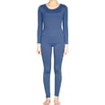 thumbnail image 1 of LAVRA Womens Microfiber Long Johns Thermal Underwear Two Piece Set -XL-Navy Blue, 1 of 2