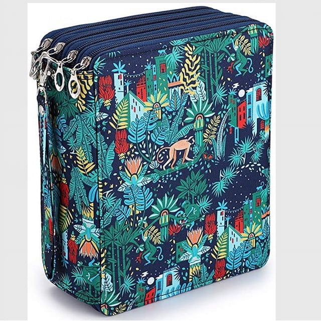 Estuche multifuncional para lápices de PU con 120 bolígrafos de colores