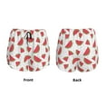 thumbnail image 3 of Gukieu Hand Drawn Watermelon Print Women's Sports Shorts with Drawstring Elastic Waistband for Running, Yoga, Fitness-Large, 3 of 7