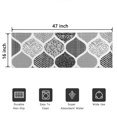 thumbnail image 5 of Bohemian Retro Floral Non-Slip Entryway Door Mat,Boho Indoor Decor Durable Low Plush Door Mat,Washable Welcome Rug for Patio Hallway Home Decor 16x47 Inches, 5 of 5