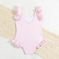 thumbnail image 5 of NIEWTR Girls Quick Dry One Piece Swimsuit Adjustable Straps Toddle Swimwear Padded Bust Bathing Suit(Pink,6 Years), 5 of 7