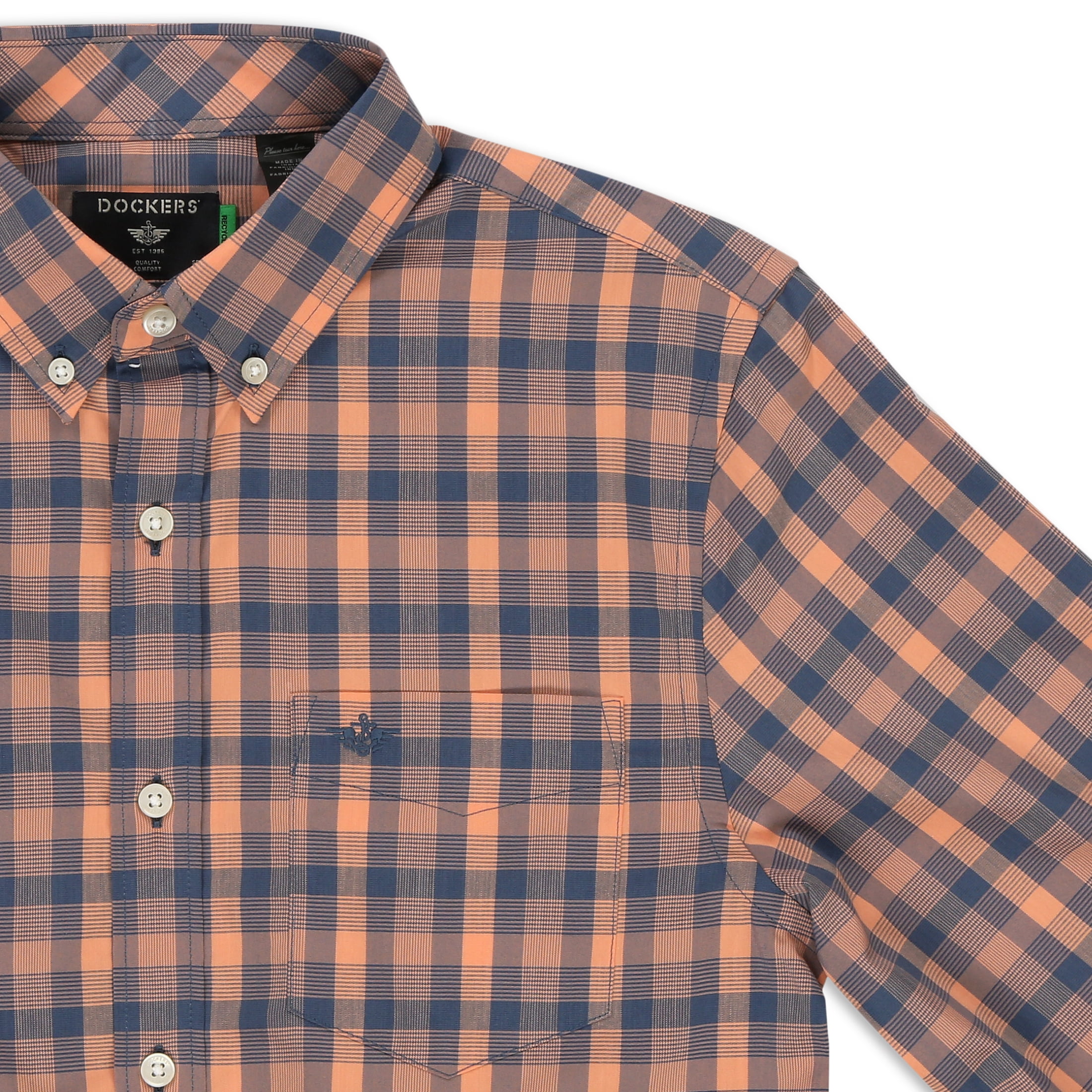 Dockers Men's Comfort Flex Button-Down Shirt with Long Sleeves, Size S-2XL
