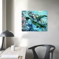 thumbnail image 4 of Orinice Turtle Seaweed Ocean Fine Art Aesthetic Poster & Print Wall Painting for Home Decor - Set of 3 20x16in, 4 of 6
