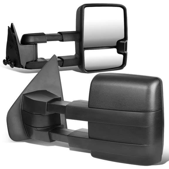 DNA Motoring TWM-006-T222-BK For 2004 to 2014 Ford F150 Pair Manual Adjustment Side View Towing Mirror Left Right 05 06 07 08 09 10 11 12 13