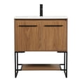 thumbnail image 3 of 30 inch single bathroom vanity in walnut brown, 3 of 8