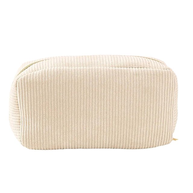 Pochette en Velours Côtelé pour Rangement de Maquillage Accessoires de Voyage