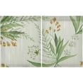 thumbnail image 2 of Leaves Pattern Kitchen Curtains 2 Panels UV Protected Tier Curtains, Half Window Curtains Kitchen Tiers for Guest Room Bathroom Sink Laundry Room Basement,24 x 27 Inch, 2 of 7