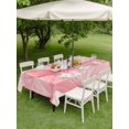 thumbnail image 5 of 60x120 Inch Outdoor Tablecloth with Umbrella Hole Zipper Rectangle Pink Coastal Shell Rectangular Tablecloths Outside Waterproof Nautical Beach Ocean Summer Patio Table Cloth Cover for Picnic Party, 5 of 8
