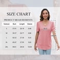 thumbnail image 2 of SHIBEVER Womens Tops T Shirts for Summer Clothes Short Sleeve Ladies Casual V Neck Blouses Tunic Pink Clothing Pullover M, 2 of 6