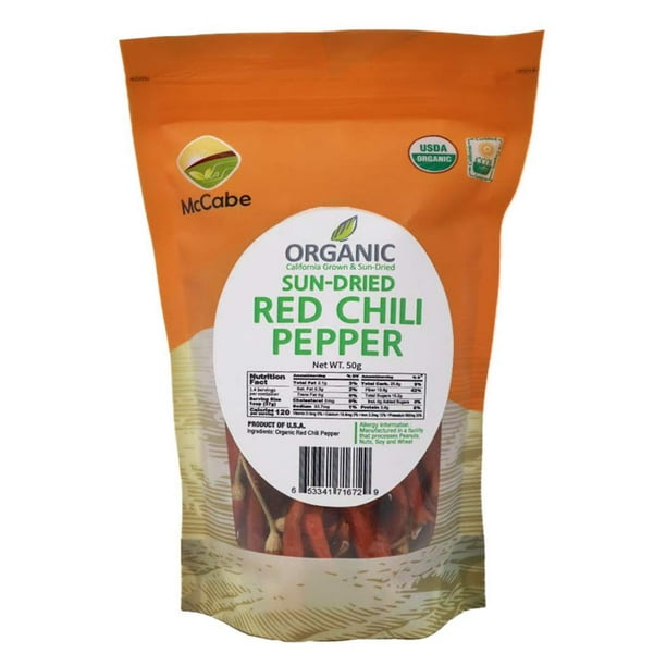 McCabe Organic SunDried Red Chili Pepper 50g (Japanese Pepper