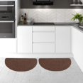 thumbnail image 2 of shiyou-Kitchen Rugs, 2 Pack 31"x19" Kitchen Mats, Half Moon Round Kitchen Rugs Carpet, Designed in Latex Anti Skid Absorbent and Machine Washable for Kitchen Doorway Bathroom Floors (Coffee), 2 of 4