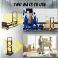 thumbnail image 3 of Rvchic 2 in 1 Foldable Heavy Duty Hand Truck with Retractable Handle and 4 Rubber Wheels,Industrial Convertible Dolly Cart for Moving,Travel,Office Use,600lbs, 3 of 7