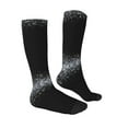 thumbnail image 3 of Picia Women Crew Soft Moisture-wicking Socks Silver Glitter1 Pattern Design Cotton Socks, One Size fit All, 3 of 9