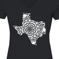 thumbnail image 4 of Inktastic Texas Silhouette Mandala Women's V-Neck T-Shirt, 4 of 5