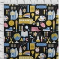 thumbnail image 4 of oneOone Rayon Black Fabric Kids Sewing Material Print Fabric By The Yard 56 Inch Wide, 4 of 4