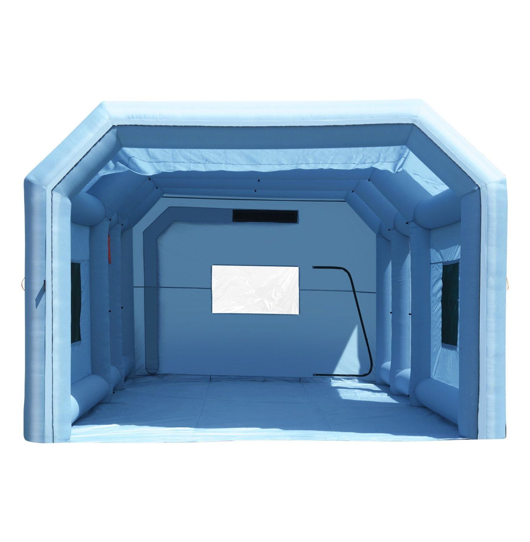 Inflatable Paint Booth 27.9x15.7x10.8ft, Portable Spray Booth for Cars & Motorcycles, 950W+750W Blowers, Activated Carbon Filter System