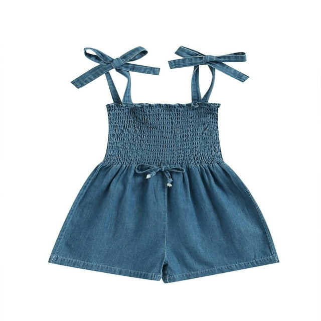 Bébé bébé Filles Sangle Manches Romper Courte Combinaison Mignon Vêtements d'Été